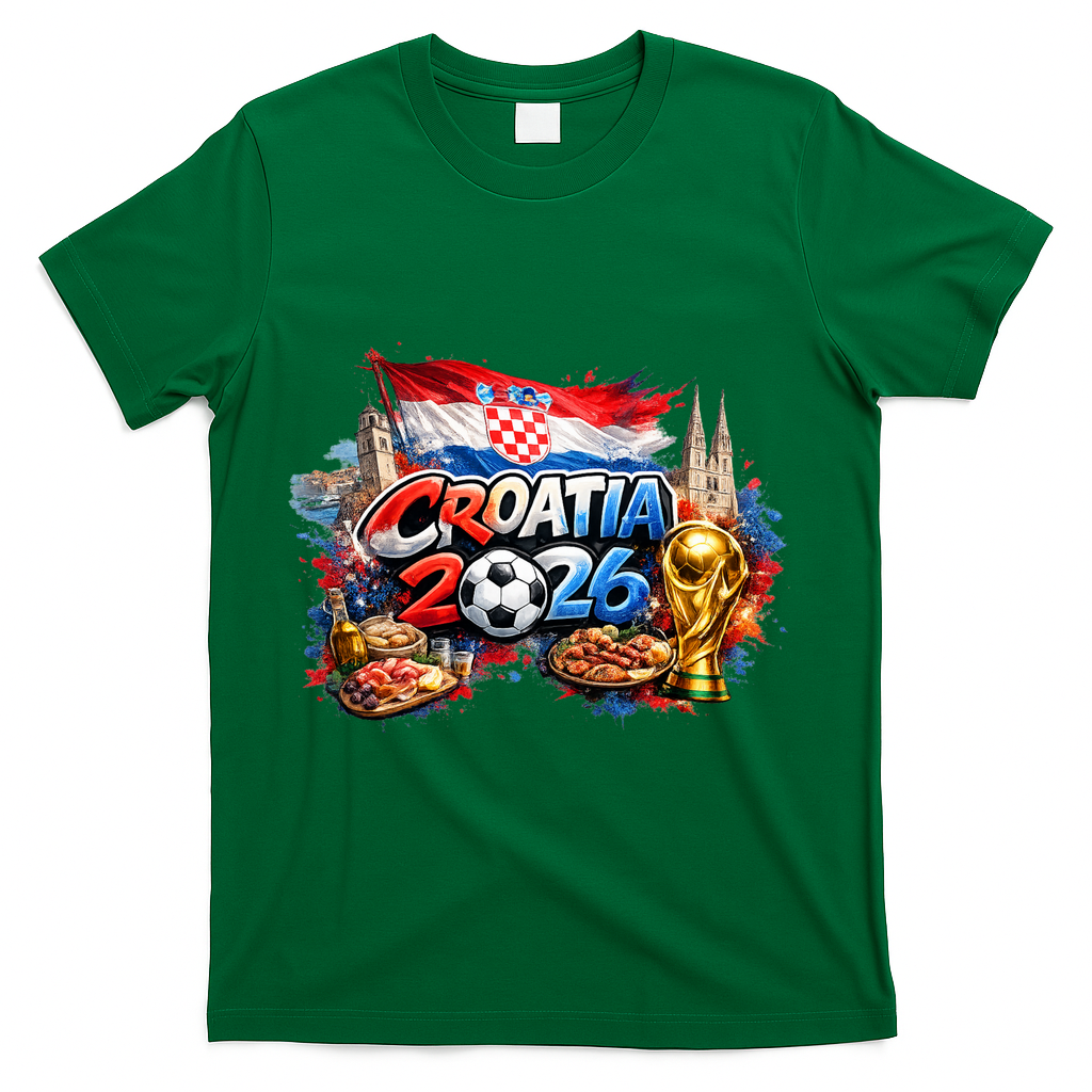 CROITIA North America Soccer Tournament 2026 T-Shirt - Green