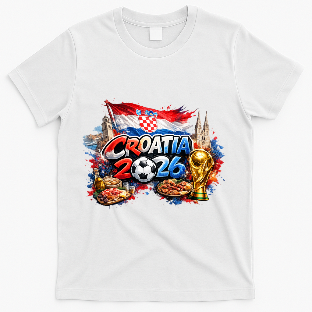 CROITIA North America Soccer Tournament 2026 T-Shirt - White