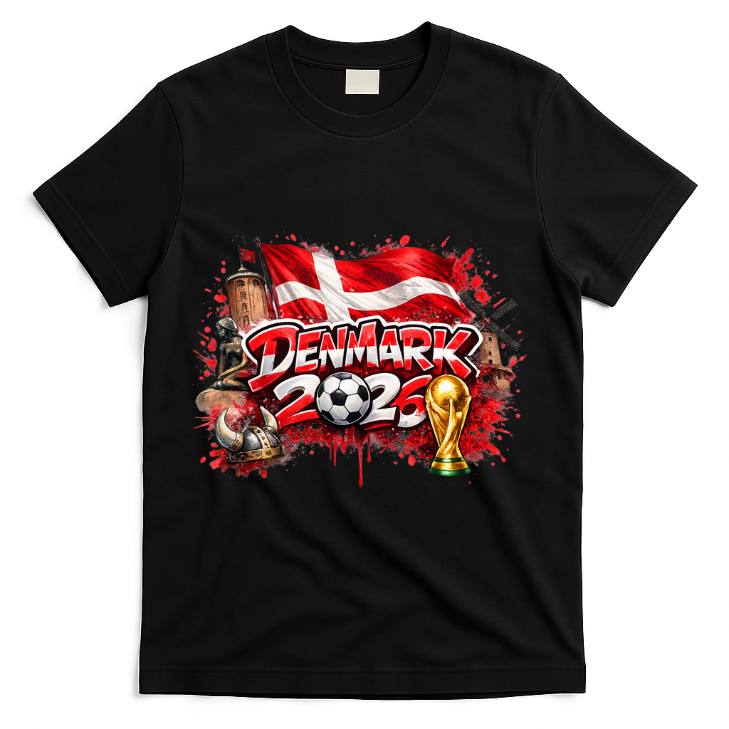 DENMARK North America Soccer Tournament 2026 T-Shirt - Black