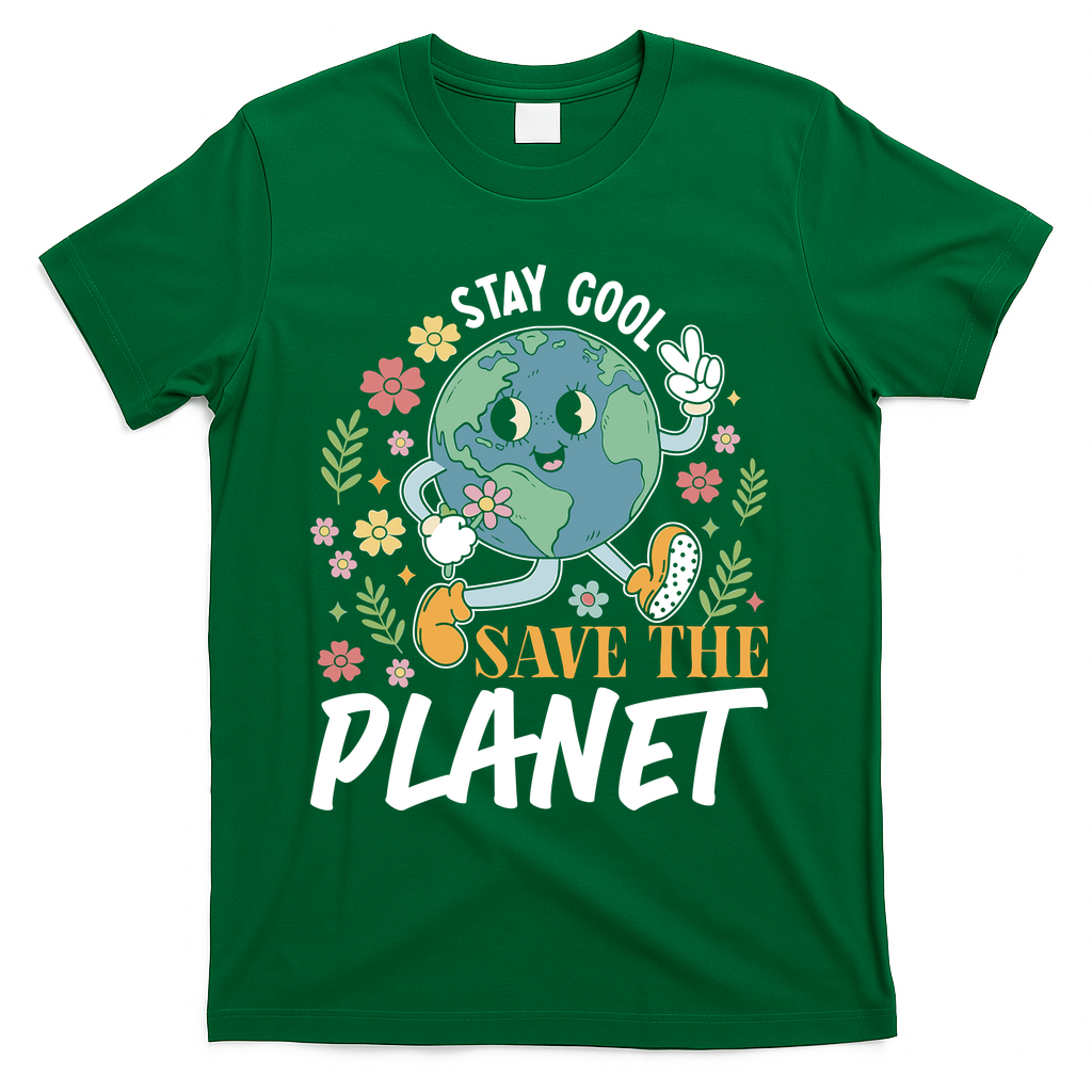 Earth Day Save The Planet T-Shirt - Green