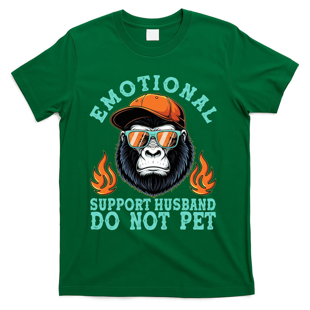 Emotional Support Husband Do Not Pet T-Shirt - Green