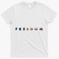 Freedom 250th Anniversary Birthday America USA Eagle Front And Back T-Shirt - White