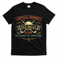 Funny 50th Birthday Old Balls Club 50 Year Old Golfer T-Shirt - Black
