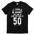 Funny 50th Birthday Gag Gift Idea 50 Year Old Joke T-Shirt - Black