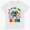 Funny 67 Puzzle Dab Autism Awareness 6 7 Six Seven T-Shirt - White