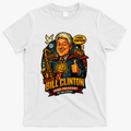 Funny Bill Clinton – Vintage 90s President Sax Design T-Shirt - White