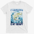 Fishing Is My Therapy T-Shirt - White