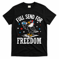 Full Send For Freedom Patriotic Eagle T-Shirt - Black