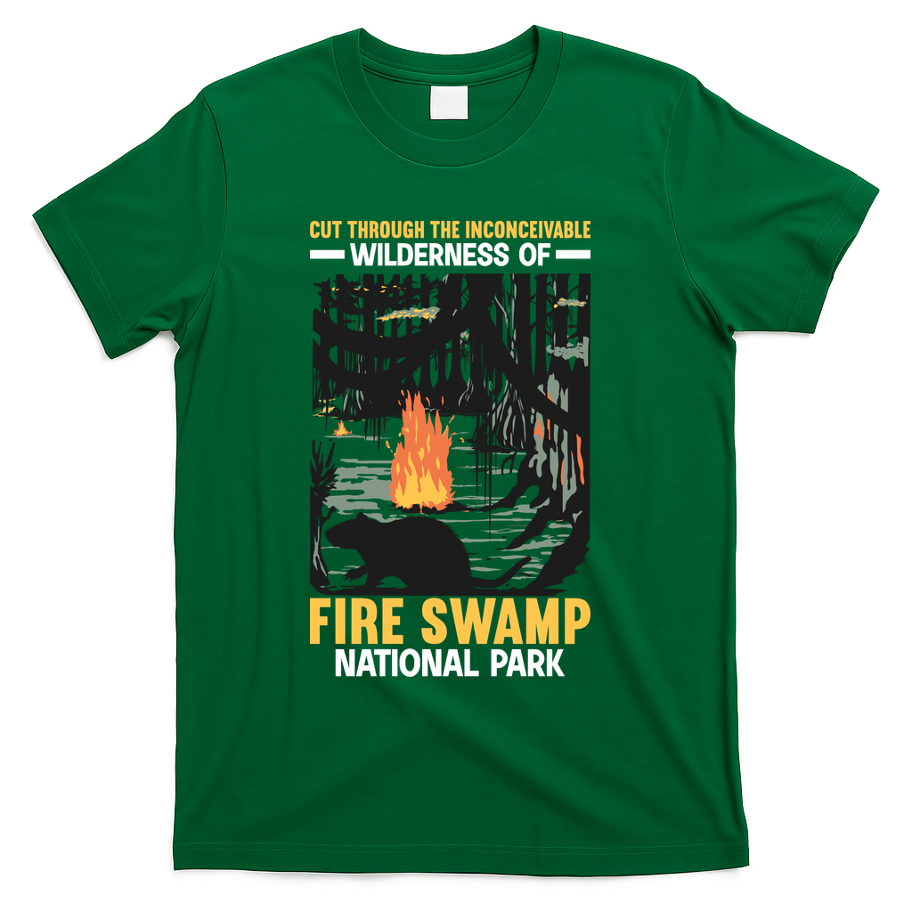 Fire Swamp National Park T-Shirt - Green
