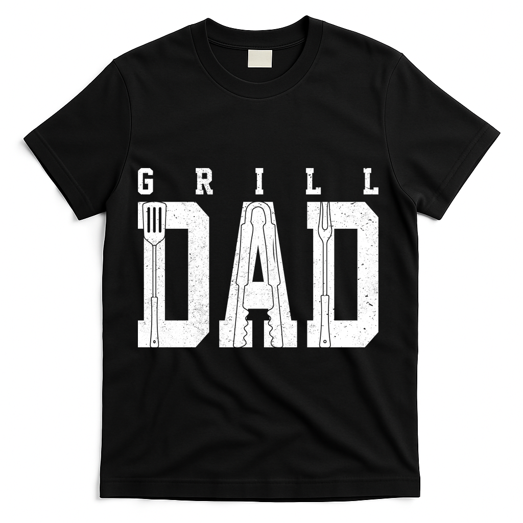 Grill Dad Father's Day T-Shirt - Black