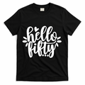 Hello Fifty Cute Hello Fifty Squad 50th Birthday Cute Gift T-Shirt - Black