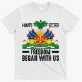 Haiti Flag Haitian Heritage Month Freedom T-Shirt - White