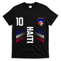 Haiti Soccer Fan Number 10 Graphic Jersey T-Shirt - Black
