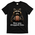 Hey You Dropped This Funny Raccoon Brain Meme T-Shirt - Black