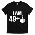 I Am 50 Middle Finger Funny 50th Birthday Gift T-Shirt T-Shirt - Black