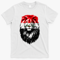 Iraqi Flag Iraq Pride Lion Face T-Shirt - White