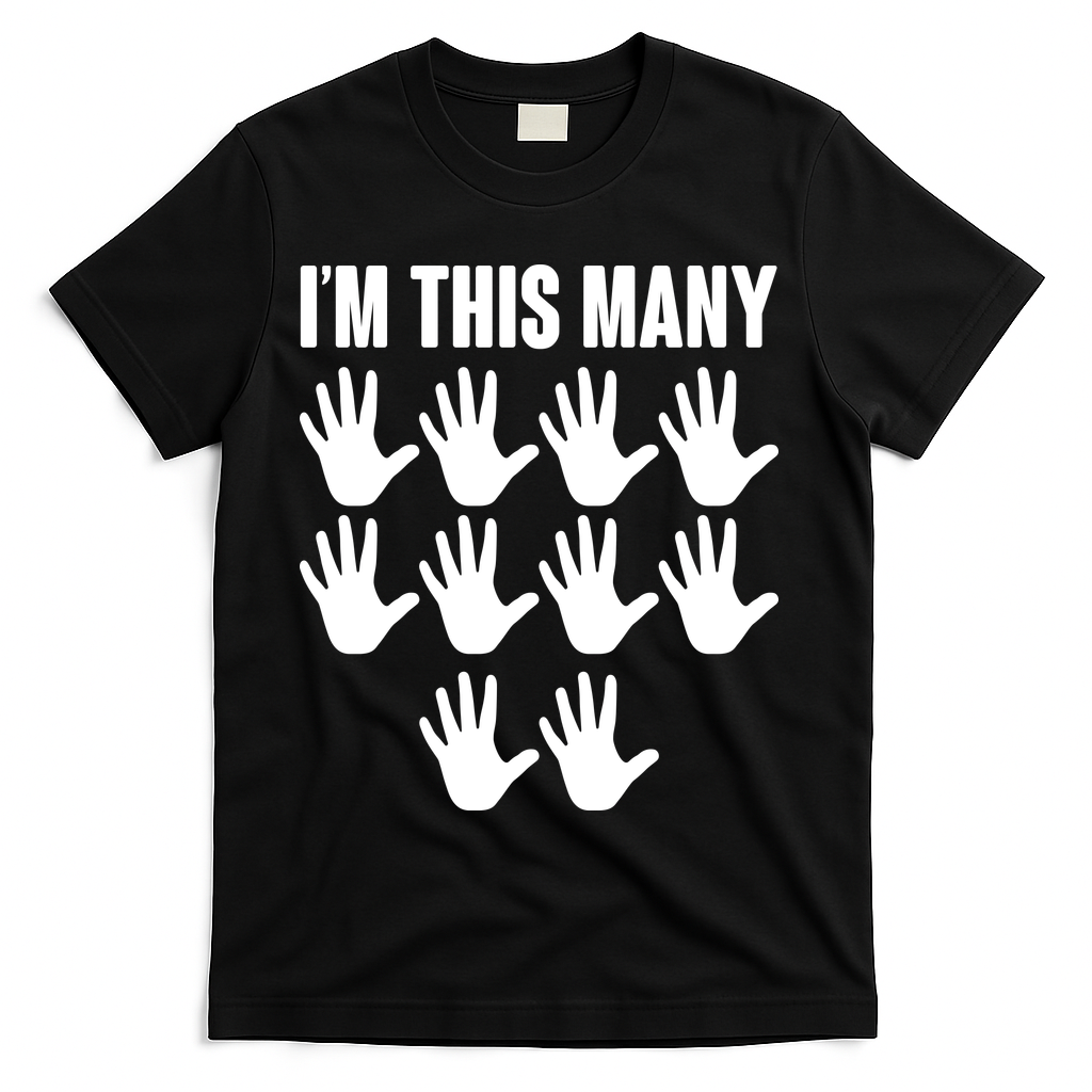 I'm This Many - 50th Birthday T-Shirt - Black