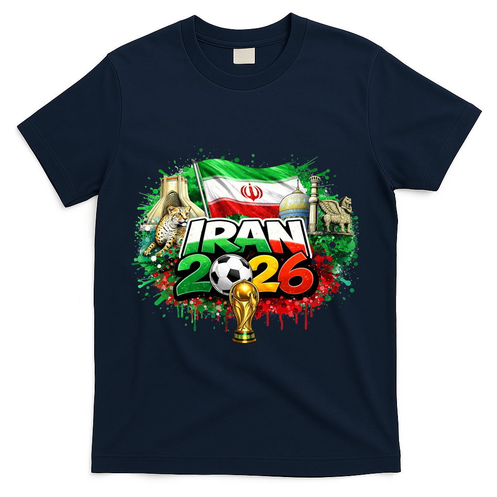 Iran North America Soccer Tournament 2026 T-Shirt - Navy