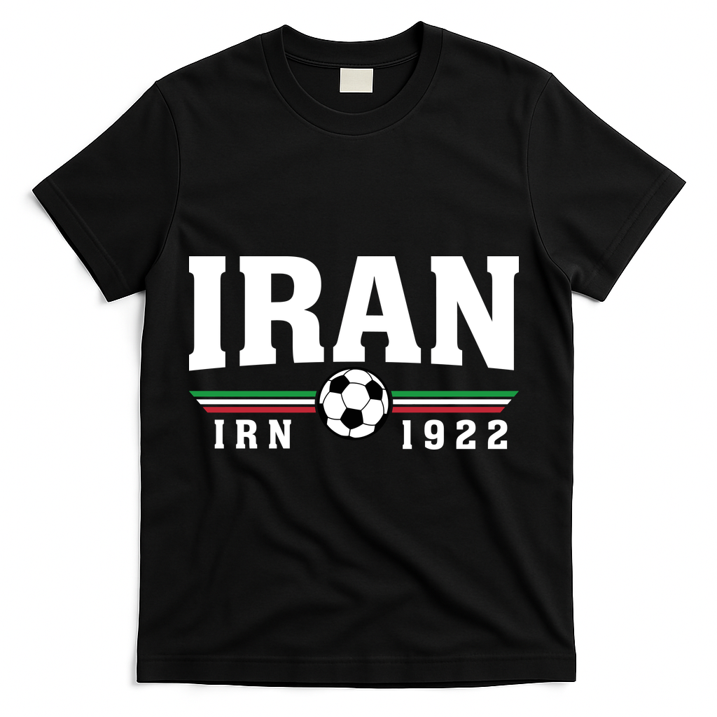 Iran Soccer Fan Vintage 1922 Tribute T-Shirt - Black