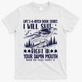 I Will Shit Right In Your Damn Mouth Bird Adult Humor T-Shirt - White