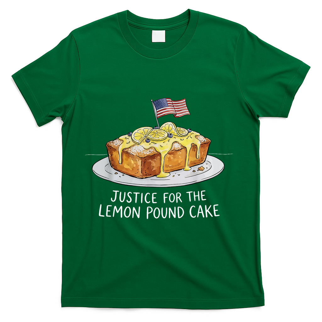 Justice For Lemon Pound Cake T-Shirt - Green