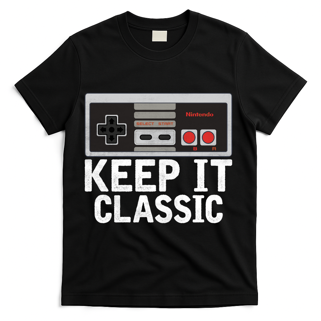 Keep It Classic Old School Retro Vintage 1970s 80s 90s T-Shirt - Black