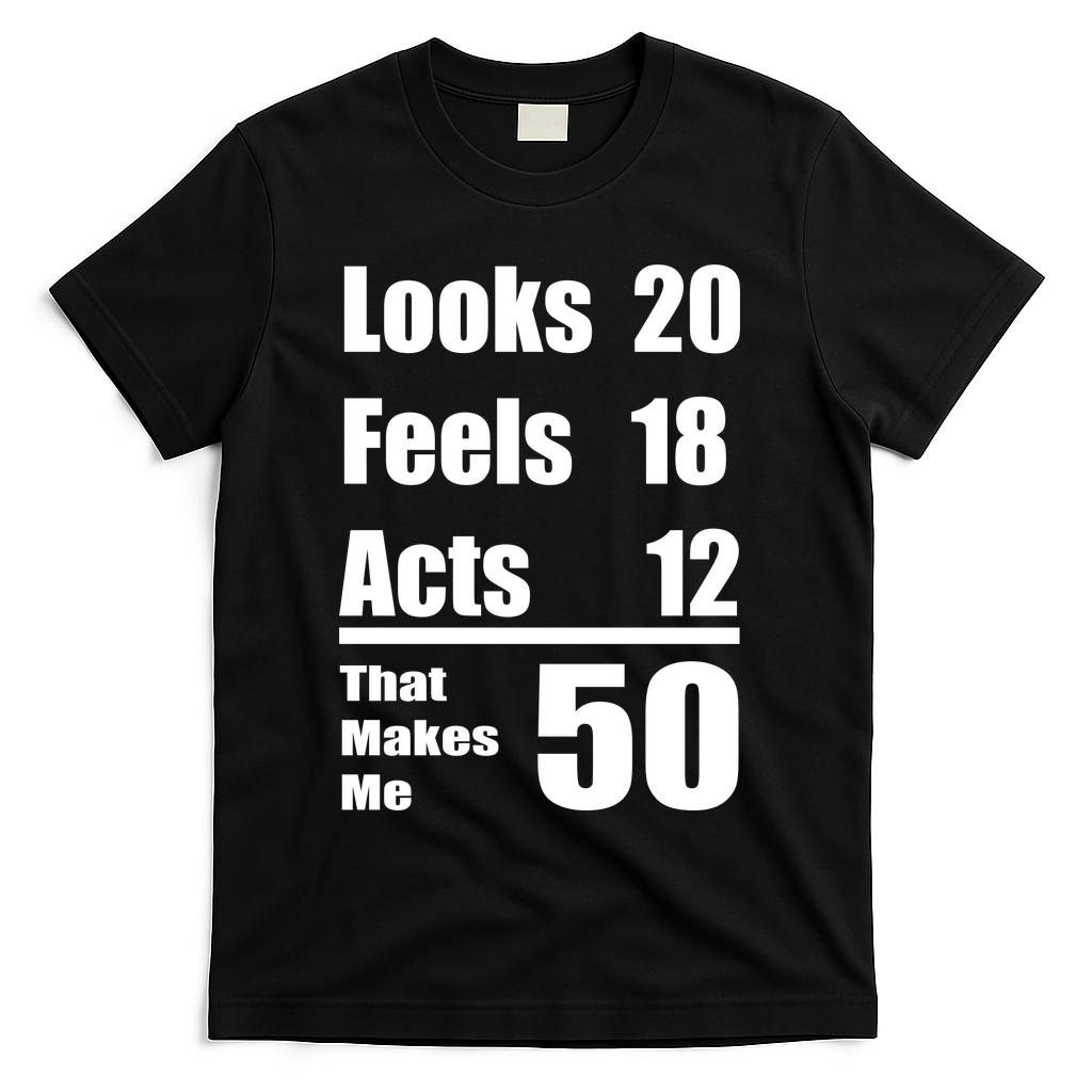 Funny 50th Birthday Fifty Years T-Shirt - Black