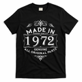Made In 1972 Aged To Perfection Vintage 50th Birthday T-Shirt - Black