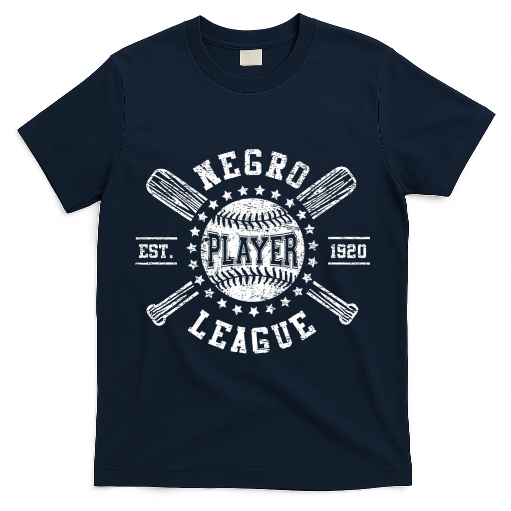 Negro Baseball Player 1920 League T-Shirt - Navy
