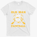 Never Underestimate An Old Man Who Loves Paintball T-Shirt - White