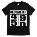 Oldometer 4950s 50th Birthday Tees Funny Gifts Idea T-Shirt - Black