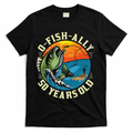 OFishAlly 50 Years Old 50th Birthday Fishing T-Shirt - Black