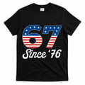 Patriotic 67 Since '76 USA 6-7 Meme Six Seven T-Shirt - Black