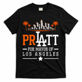 Pratt For Mayor Of Los Angeles City Skyline T-Shirt - Black