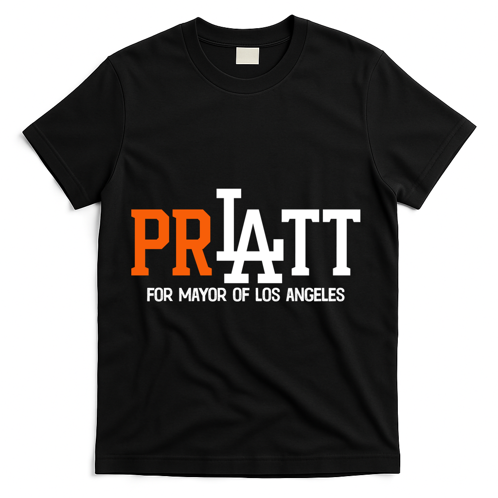 Pratt For Mayor Of Los Angeles T-Shirt - Black