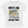 Protect Our National Parks Vintage Nature Outdoorsy Gift T-Shirt - White
