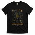 Quantum Mechanics Inspired Cosmic Space Science T-Shirt - Black
