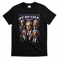 Retro Jerome Powell 90s Fan The Fed Merch T-Shirt - Black