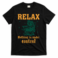 Raccoon Relax Nothing Under Control T-Shirt - Black