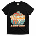 Retro Tropical Vintage 1975 Limited Edition 50th Birthday T-Shirt - Black