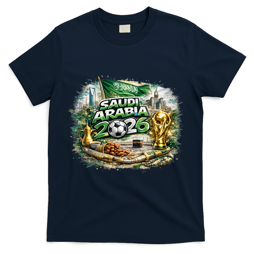 SAUDI ARABIA North America Soccer Tournament 2026 T-Shirt - Navy