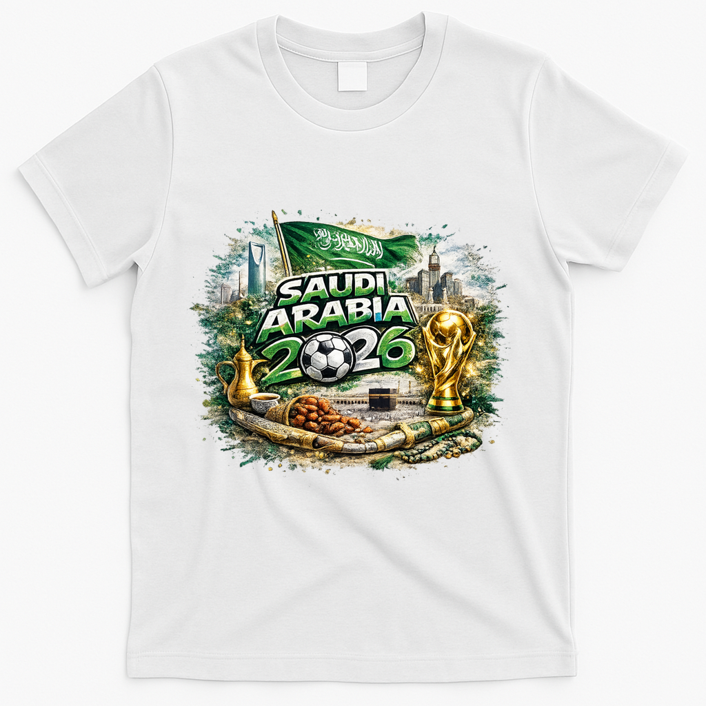 SAUDI ARABIA North America Soccer Tournament 2026 T-Shirt - White