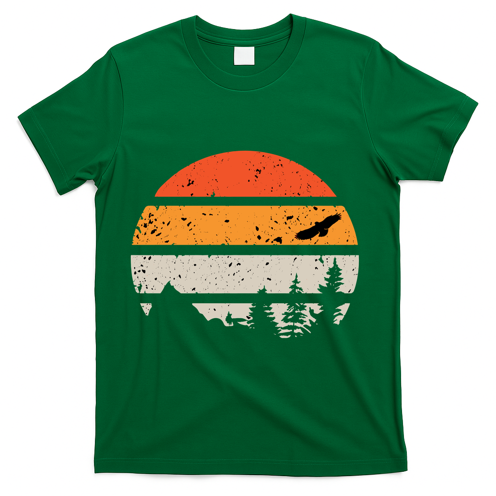 Summer Beach Hawaiian Vintage T-Shirt - Green