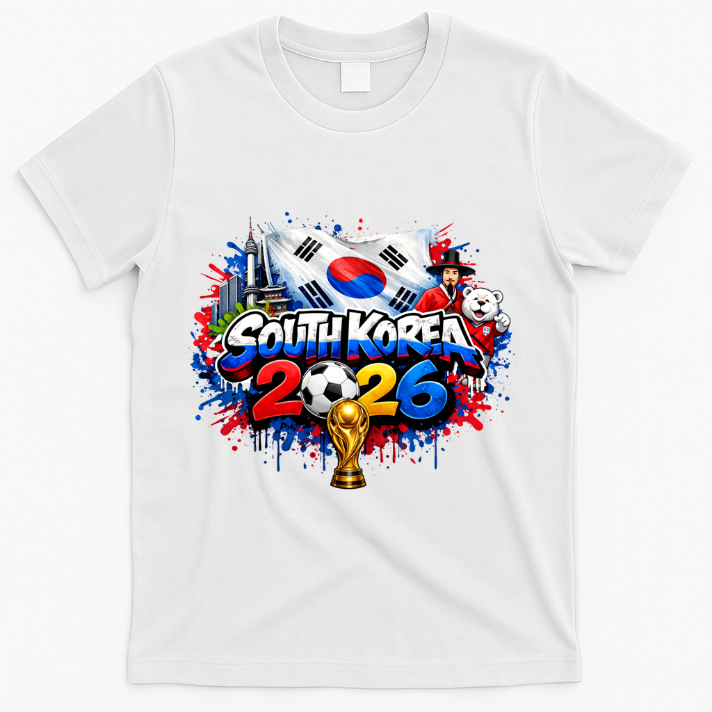 SOUTH COREA North America Soccer Tournament 2026 T-Shirt - White