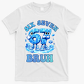 Six Seven Bruh 67 Autism Puzzle 6-7 Brainrot Meme T-Shirt - White