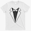 Tuxedo Formal Classic Black White Tux T-Shirt - White