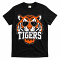 Tigers Inspirational Sports Fan Athletic Name T-Shirt - Black