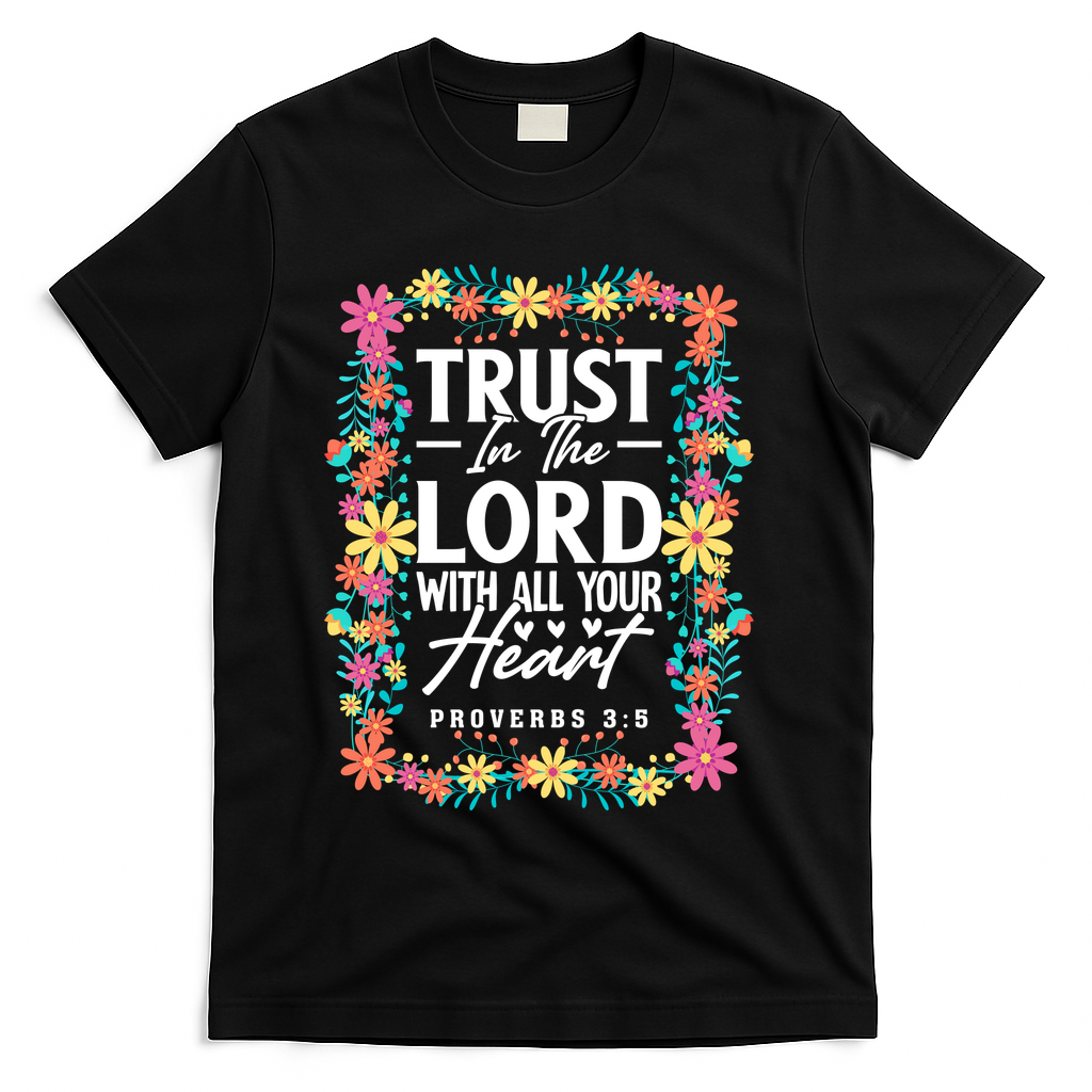 Trust In The Lord With All Your Heart T-Shirt - Black