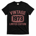 Vintage 1973 Limited Edition 50th Birthday T-Shirt - Black
