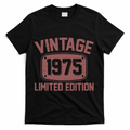Vintage 1975 Limited Edition 50th Birthday T-Shirt - Black